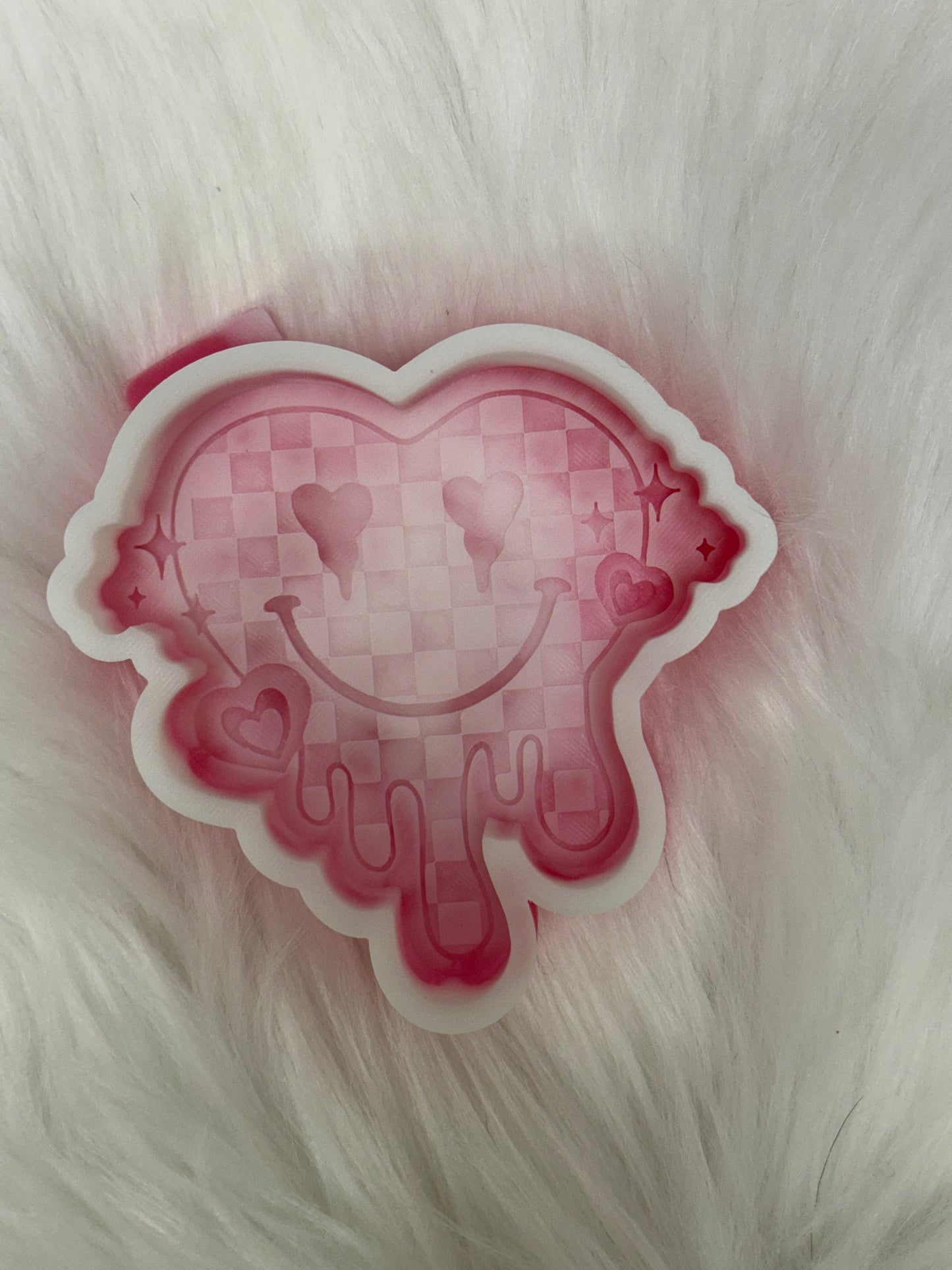 Checkered Drippy Heart